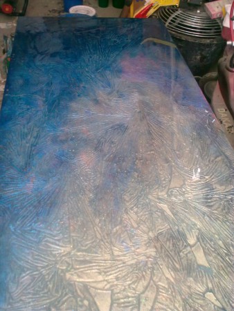 Quadro blu e argento